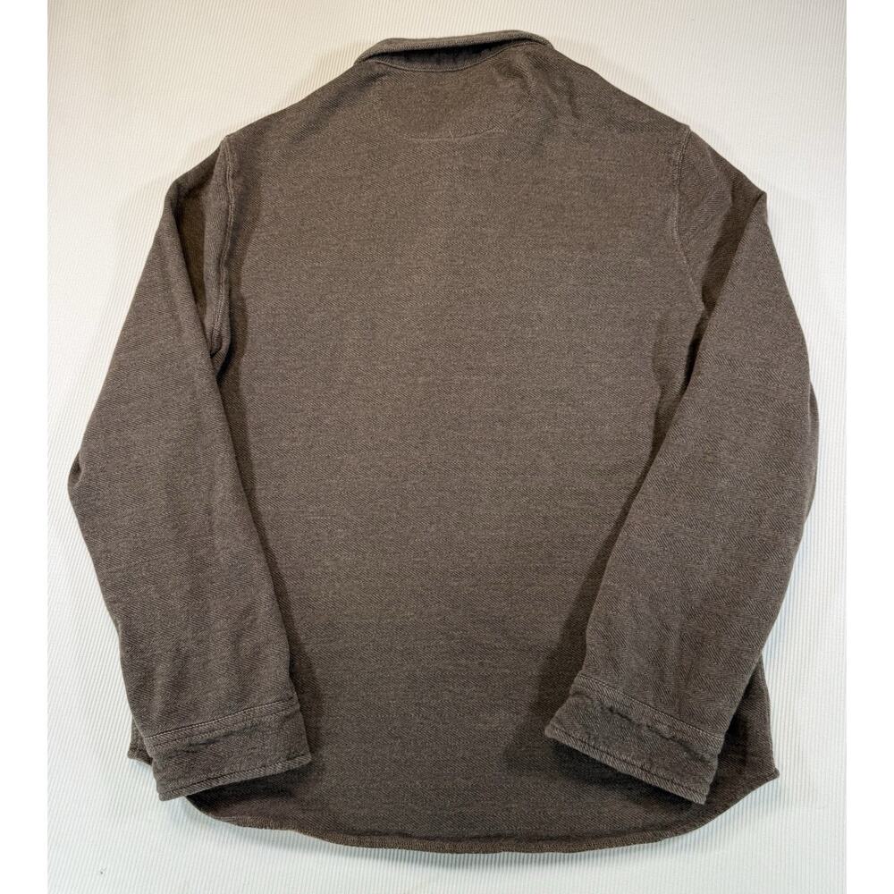 The Normal Brand Button Down Shirt Mens Large Brown Herringbone Workwear - Picture 2 of 7